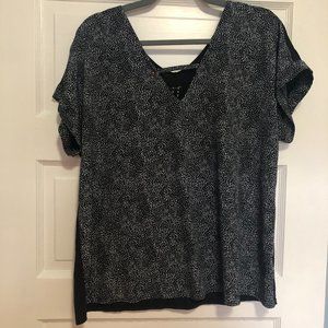a new day Mixed Media Black & White top, XL